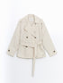LC Waikiki Women's Jacket Collar Plain Trench Coat